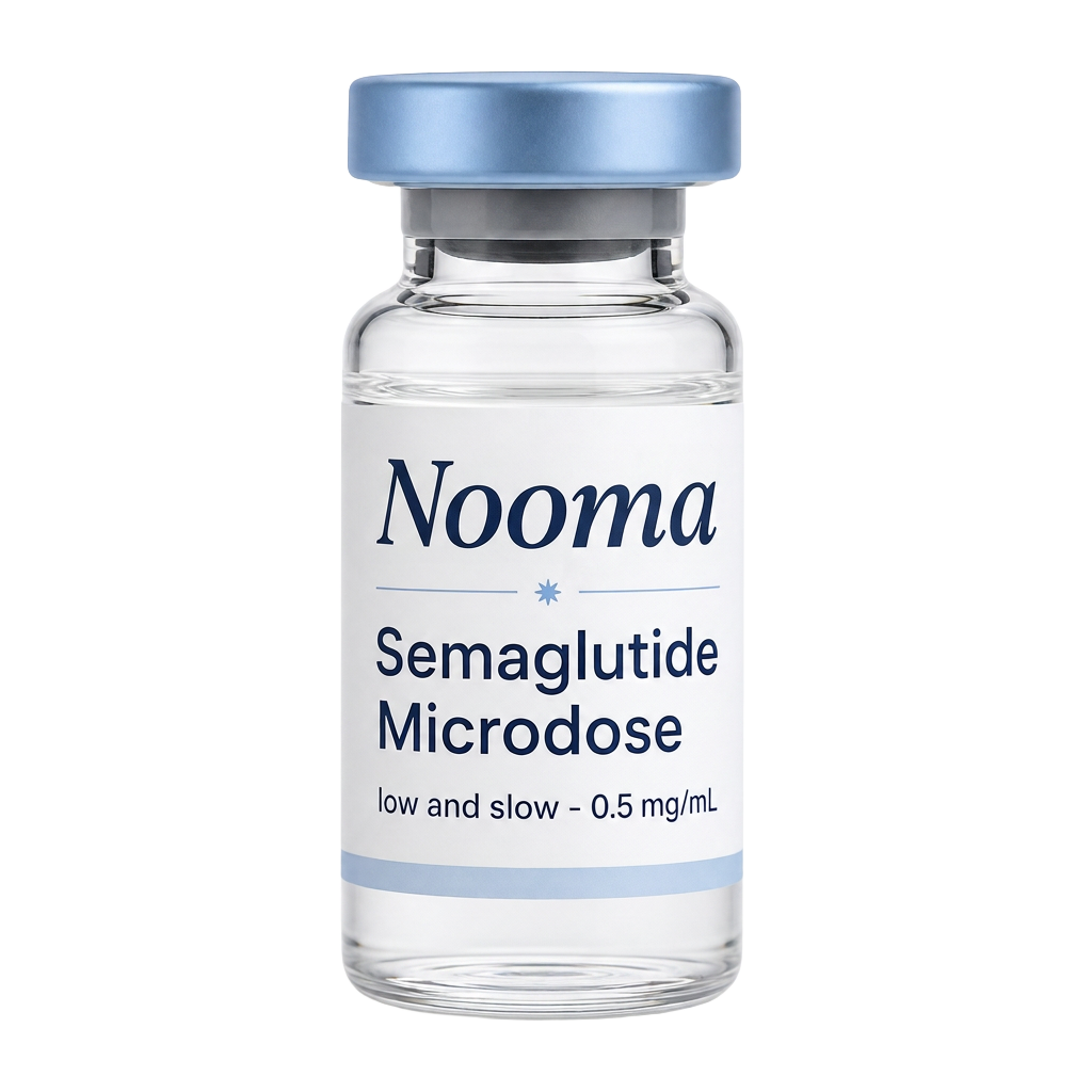 Nooma GLP-1 Microdose vial with branded label