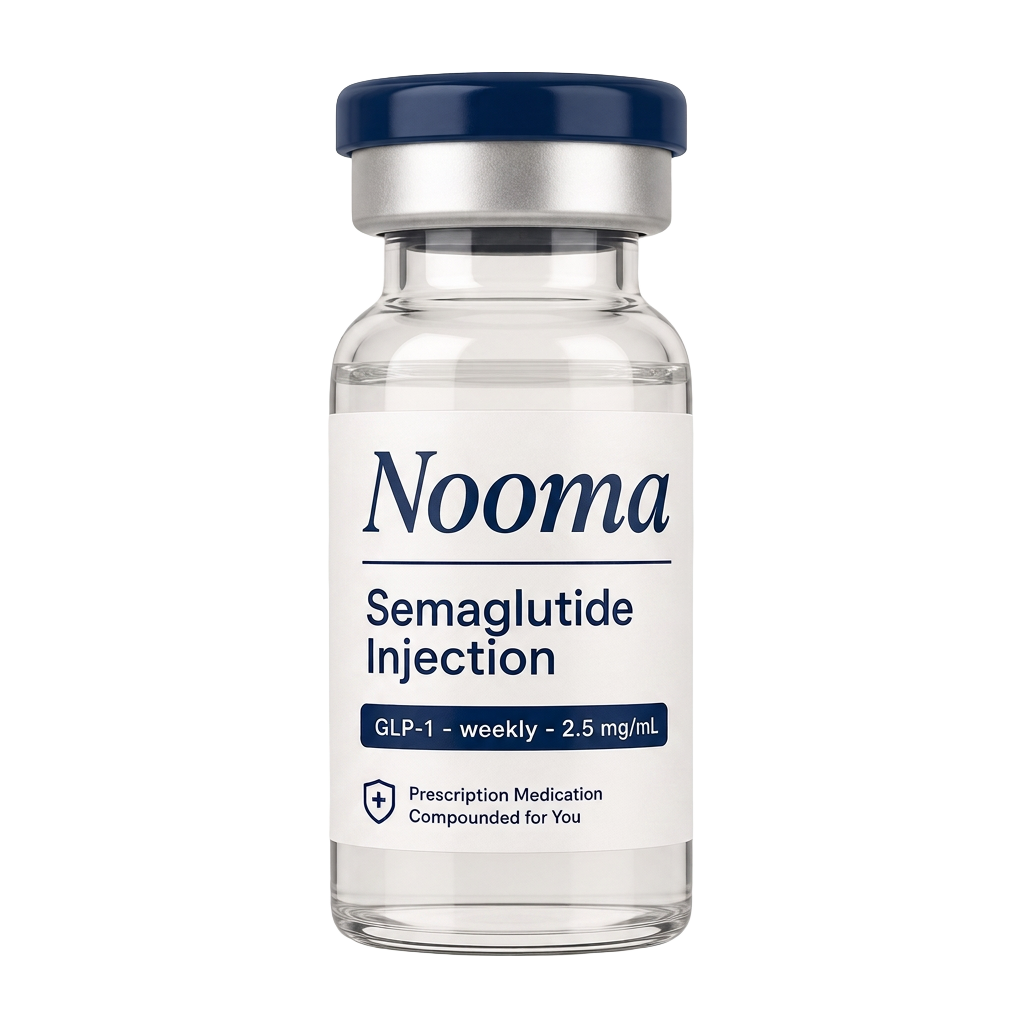 Nooma GLP-1 Injection vial with branded label