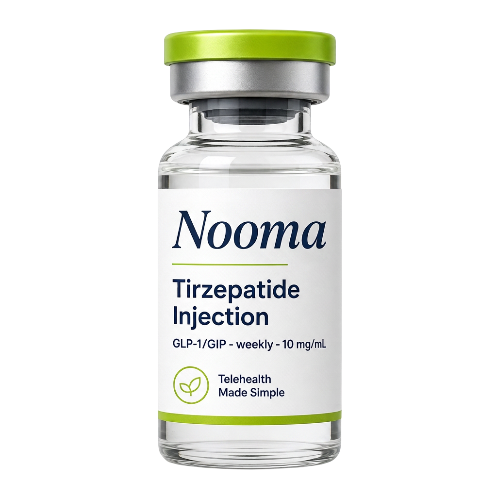 Nooma GLP-1/GIP Injection vial with branded label